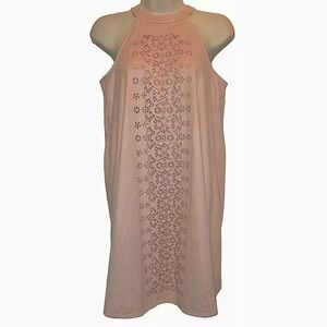 Altar'd State - Halter Doily Cut-Out Dress - Blush (Size: M)